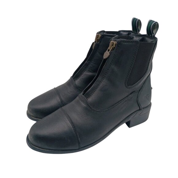 Ariat Heritage IV  Paddock Riding Womens Size US 5 Boots Black Leather Front Zip - Picture 1 of 9
